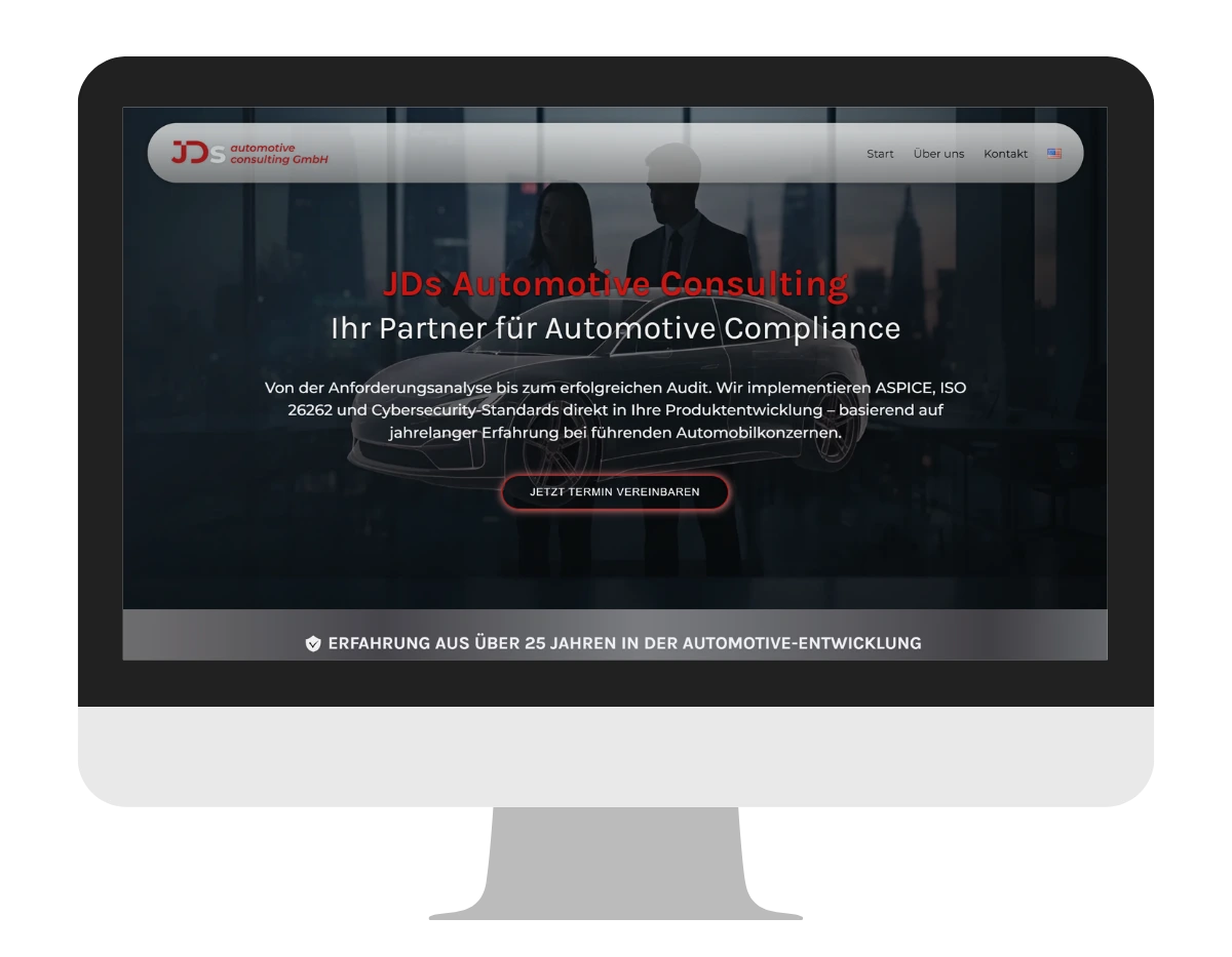 Businesswebsite für den automotive Bereich